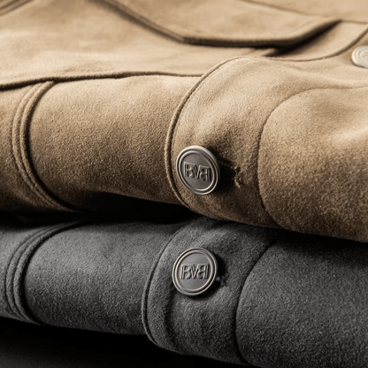 Suede jacket for men with heritage styling