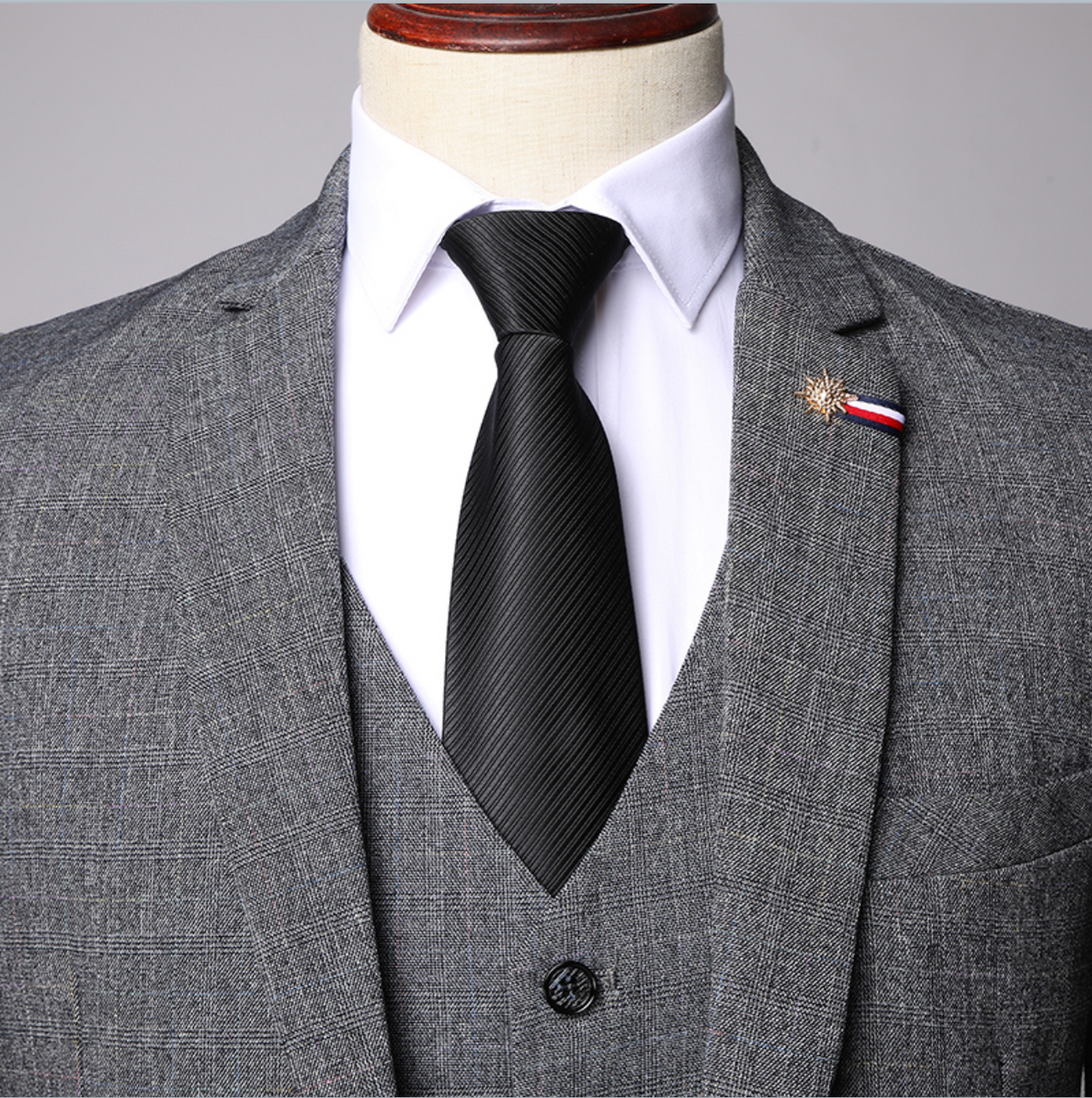 Men's three piece suit with waistcoat