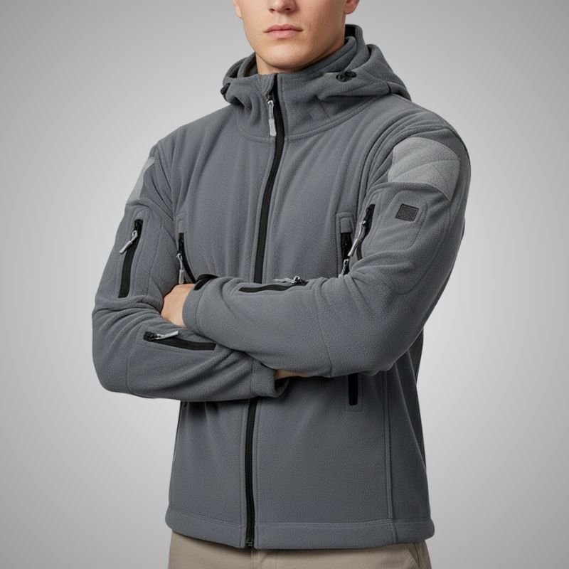 Windproof thermal fleece jacket for men