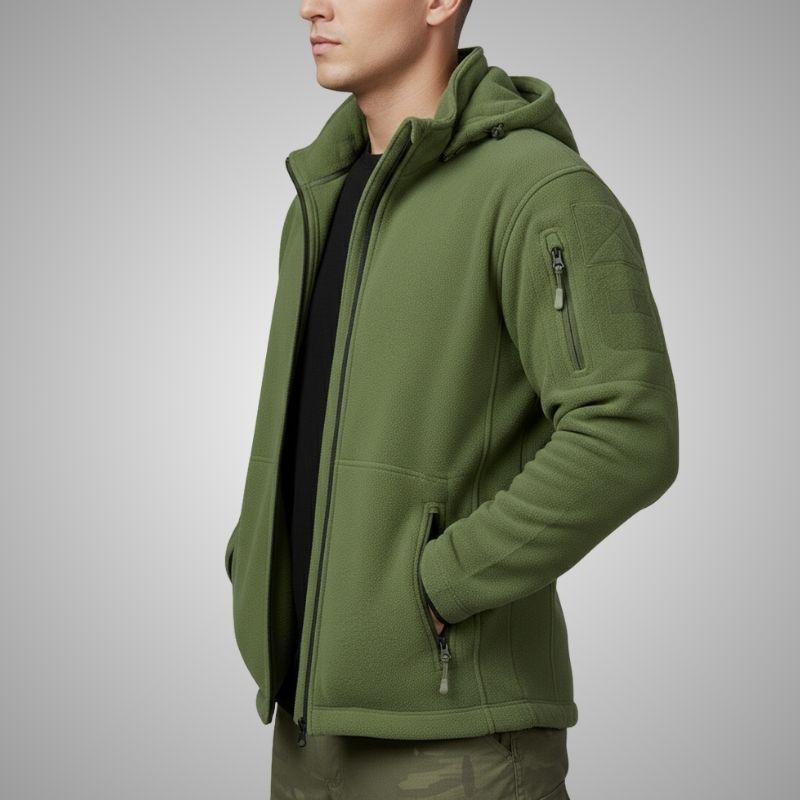 Windproof thermal fleece jacket for men