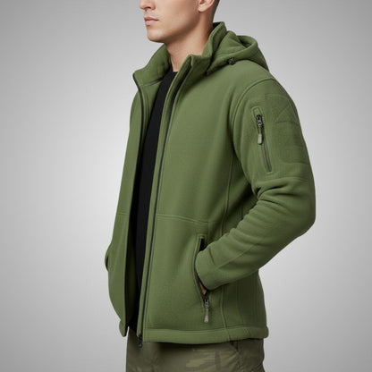 Windproof thermal fleece jacket for men