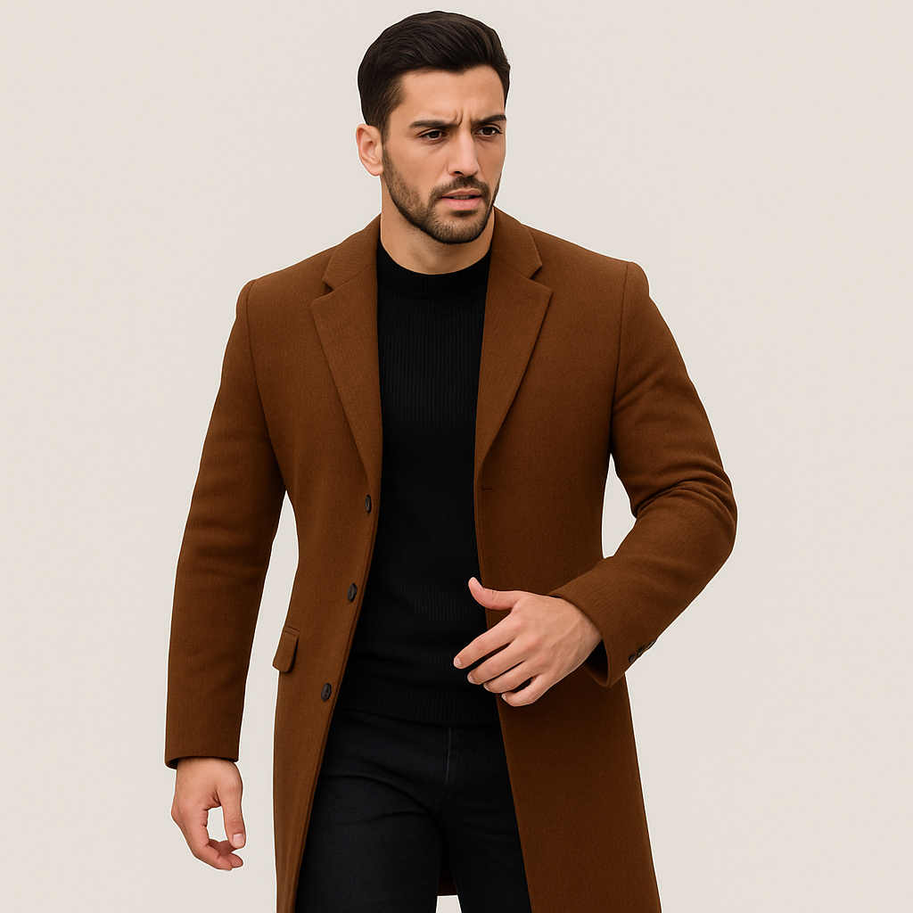 Lennart - Long Overcoat with Classic Collar
