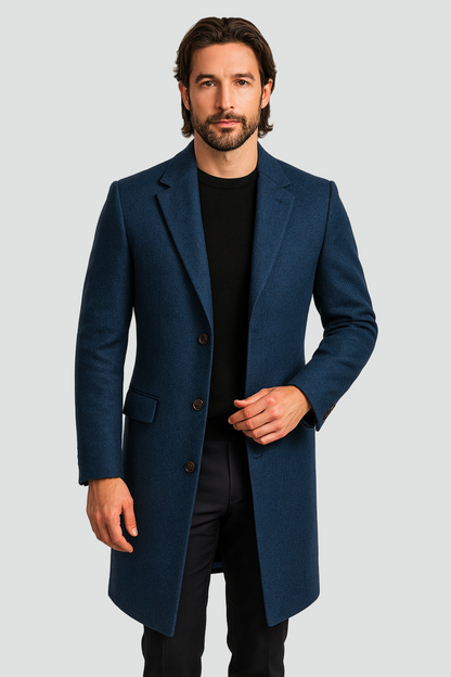Lennart - Long Overcoat with Classic Collar
