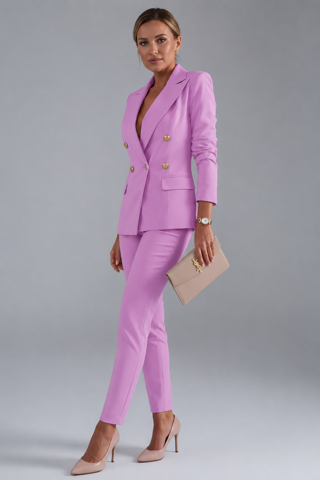 Linnea - Double-Breasted Blazer and Trouser Suit Set