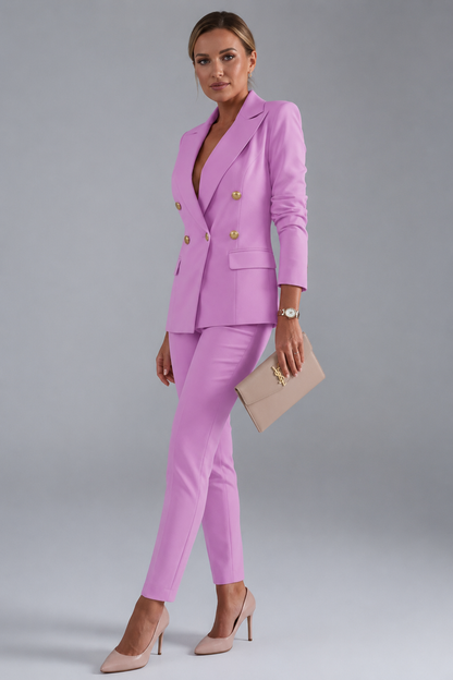 Linnea - Double-Breasted Blazer and Trouser Suit Set