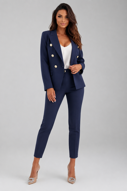 Linnea - Double-Breasted Blazer and Trouser Suit Set