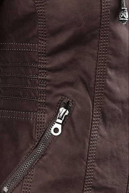 Lisbeth - Hooded Zip-Front Panelled Jacket