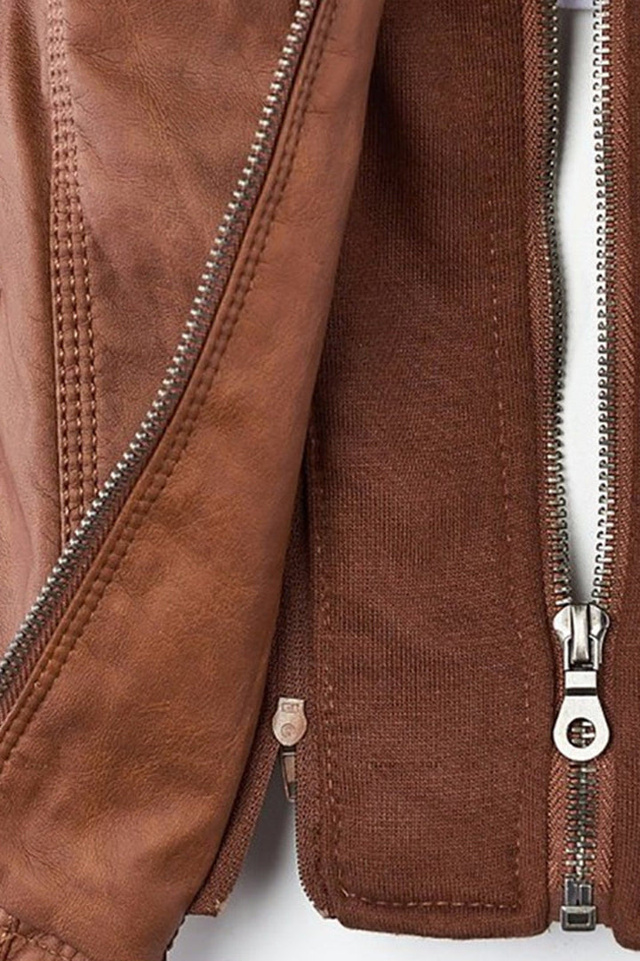 Lisbeth - Hooded Zip-Front Panelled Jacket