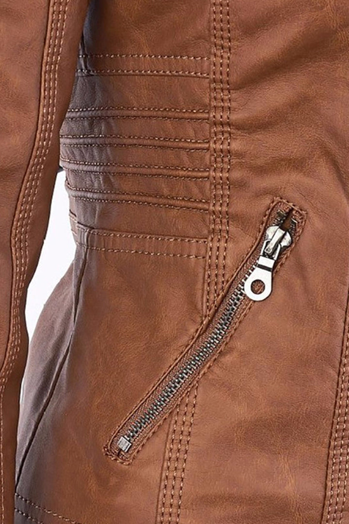 Lisbeth - Hooded Zip-Front Panelled Jacket