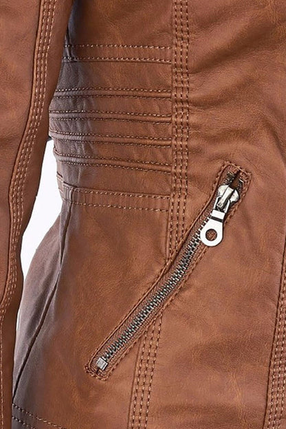 Lisbeth - Hooded Zip-Front Panelled Jacket