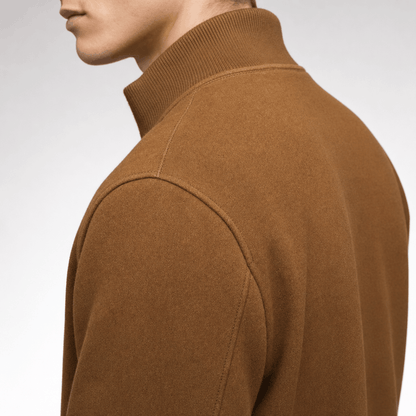 Men's knit collar zip up bomber jacket