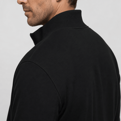 Men's knit collar zip up bomber jacket