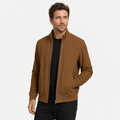 Cyrus | Knit Collar Zip Up Bomber Jacket