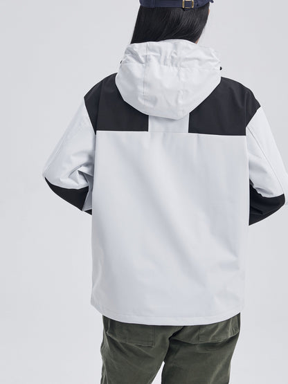 Women's winter jacket with fleece design and hood