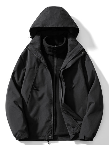 Women's winter jacket with fleece design and hood