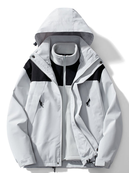 Women's winter jacket with fleece design and hood