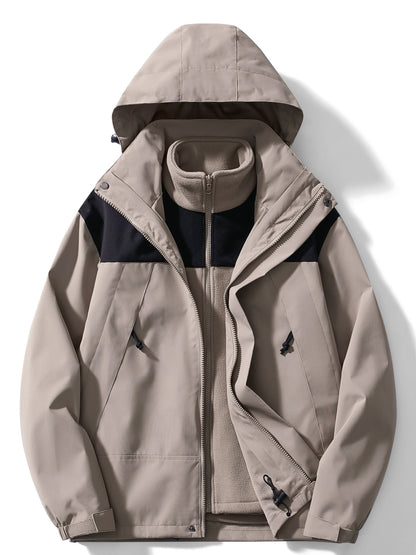 Women's winter jacket with fleece design and hood