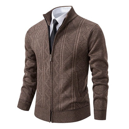 Layering knit sweater for men - brown