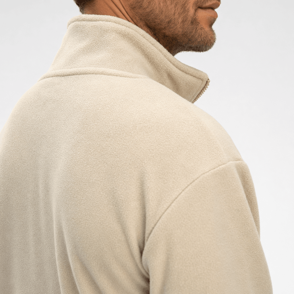 Men's fleece jacket with high collar