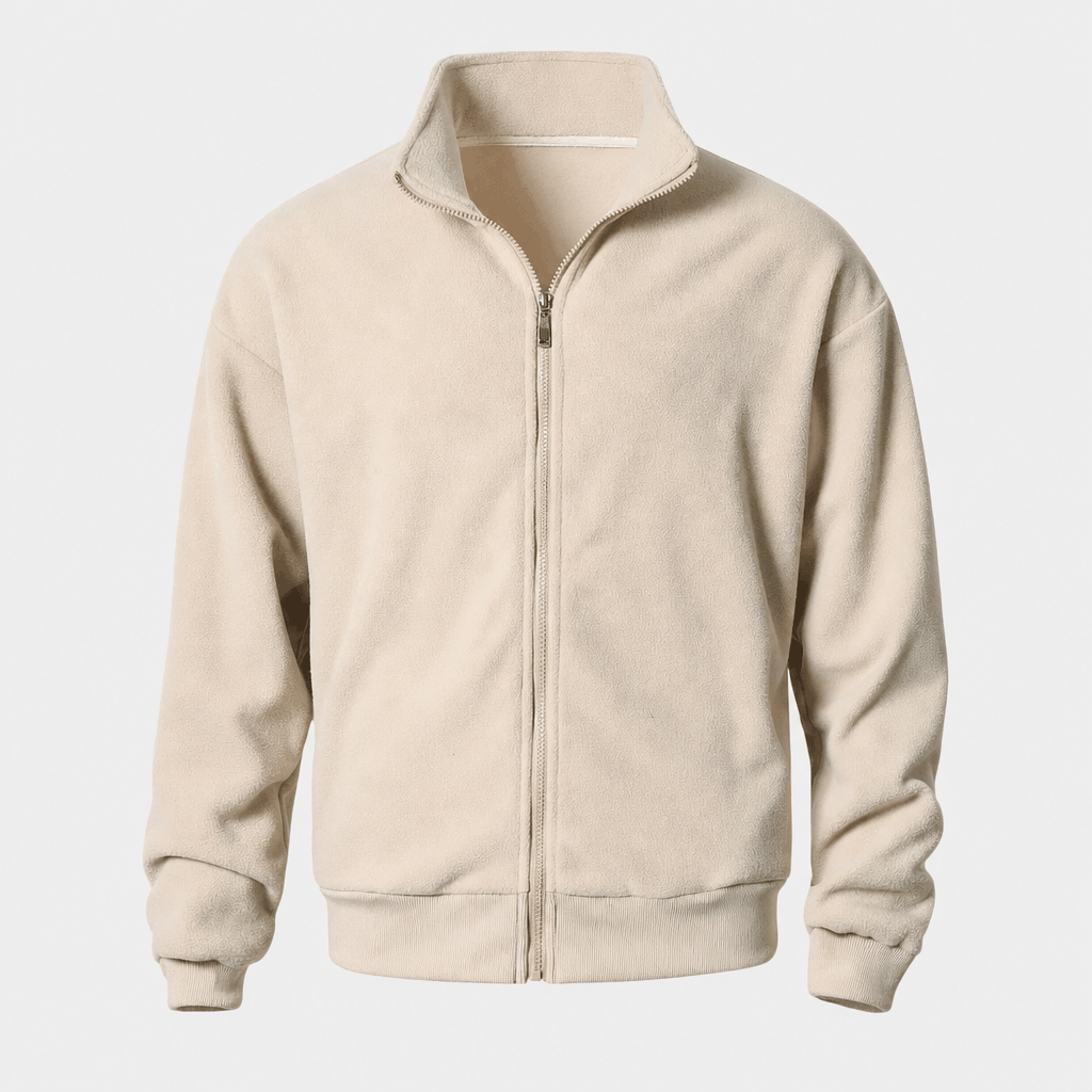Men's fleece jacket with high collar