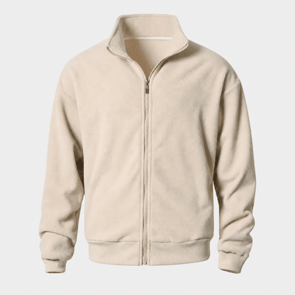 Men's fleece jacket with high collar