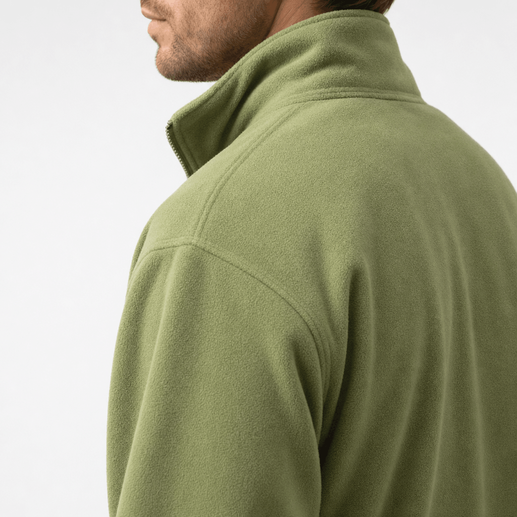 Men's fleece jacket with high collar