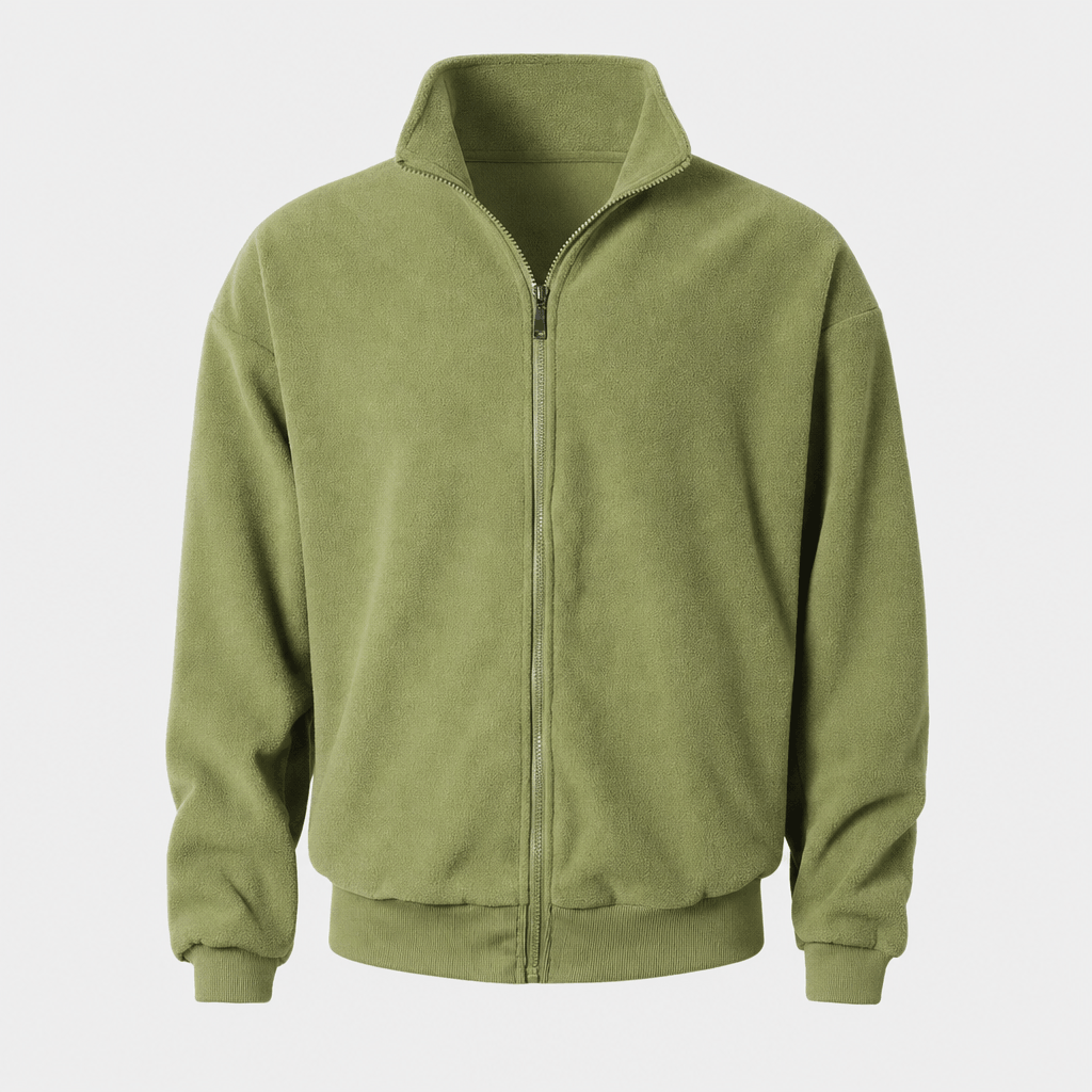 Men's fleece jacket with high collar
