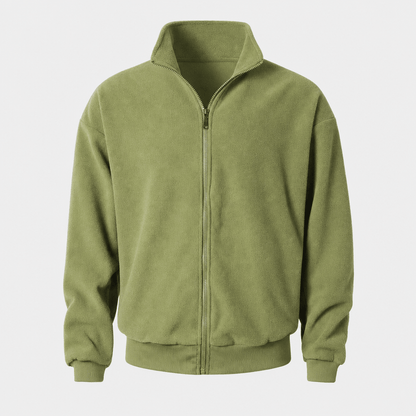 Men's fleece jacket with high collar