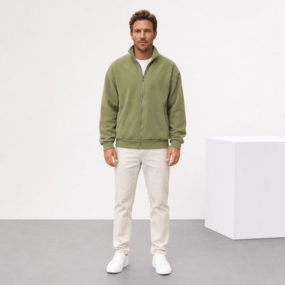 Men's fleece jacket with high collar