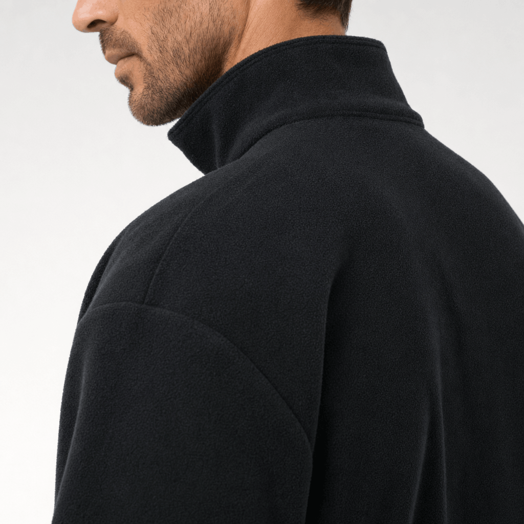 Men's fleece jacket with high collar