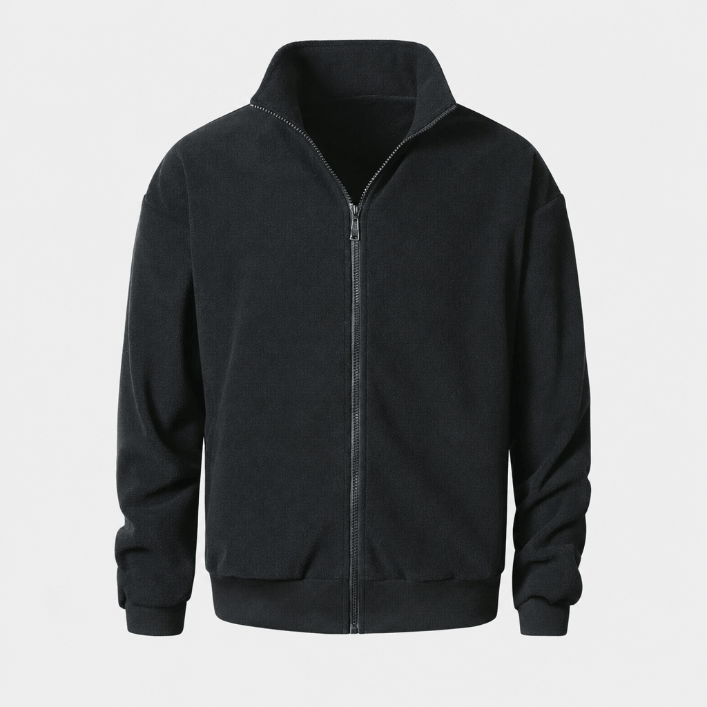 Men's fleece jacket with high collar