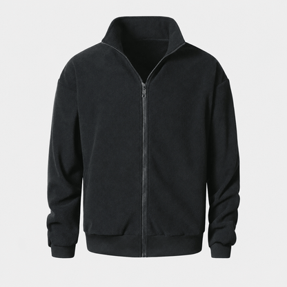 Men's fleece jacket with high collar