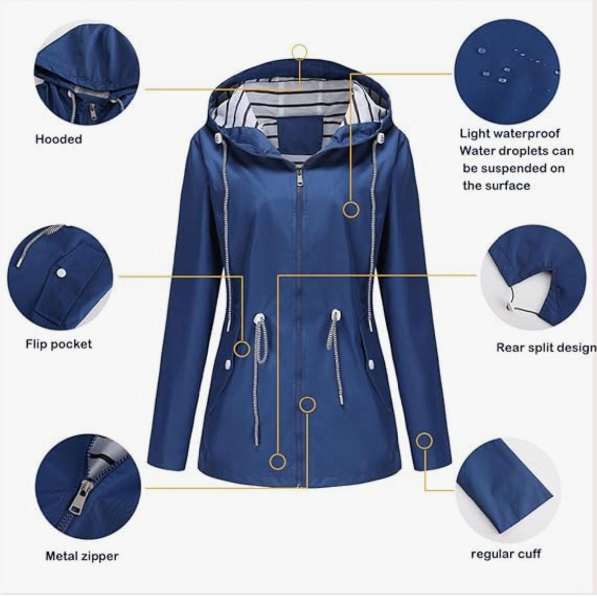 Amabel - Hooded Zip-Up Longline Parka