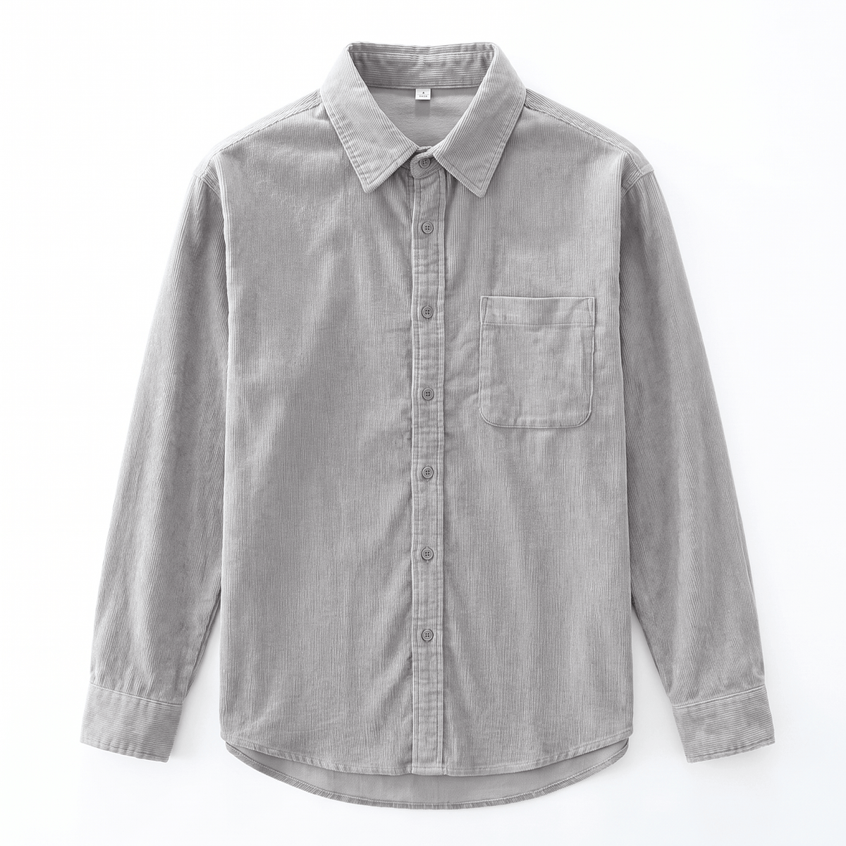 Washed corduroy shirt for men with regular fit