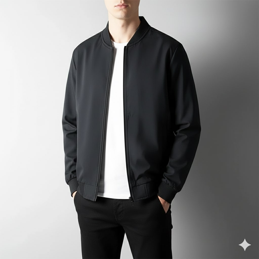 Softshell bomber jacket for men