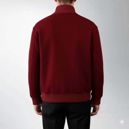 Men's wool blend shirt jacket with snap front
