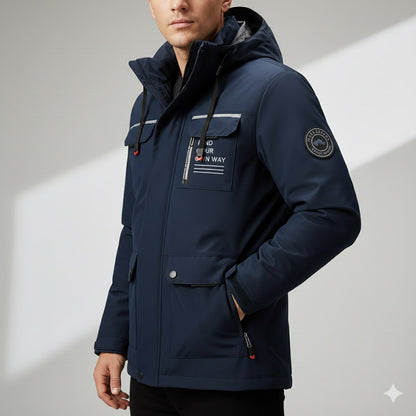 Winter coat for men with weather-resistant finish