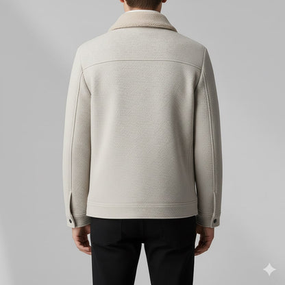 Blazer for men with textured wool blend fabric