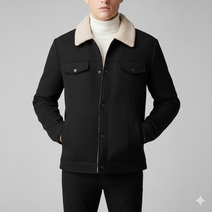 Blazer for men with textured wool blend fabric