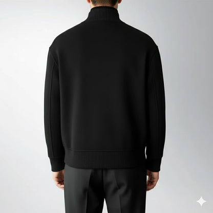 Men's wool blend shirt jacket with snap front
