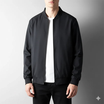 Softshell bomber jacket for men - black