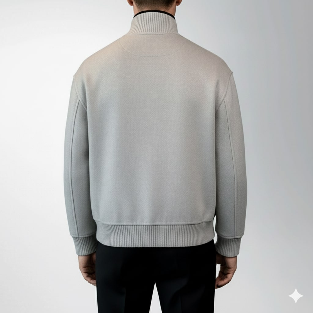 Men's wool blend shirt jacket with snap front