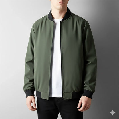 Softshell bomber jacket for men - green