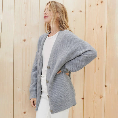 Evadne - Oversized Draping Open-Front Cardigan