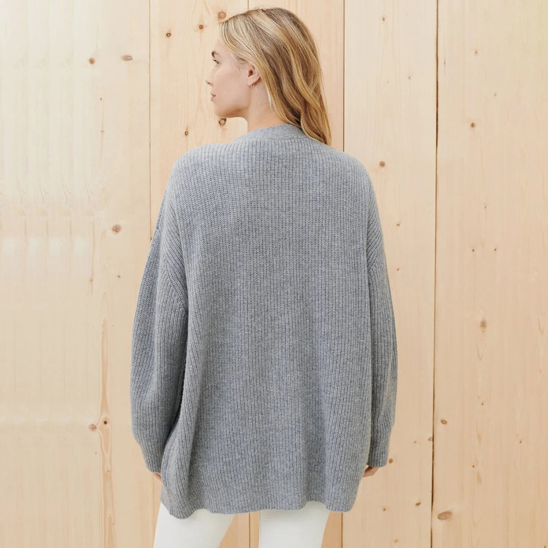 Evadne - Oversized Draping Open-Front Cardigan