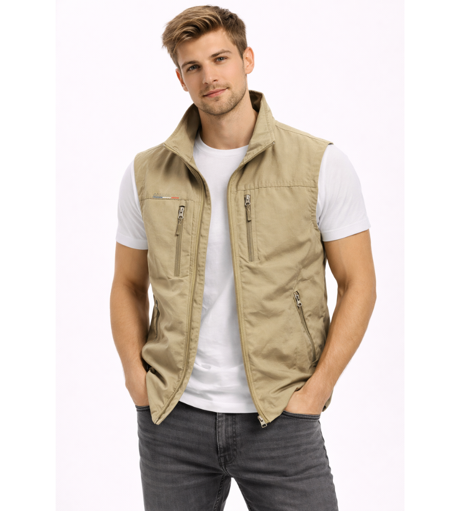 Ronan - Zip Gilet with Stand Collar