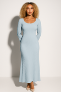 Ricarda | Ribbed Knit Floor-Length Maxi Dress