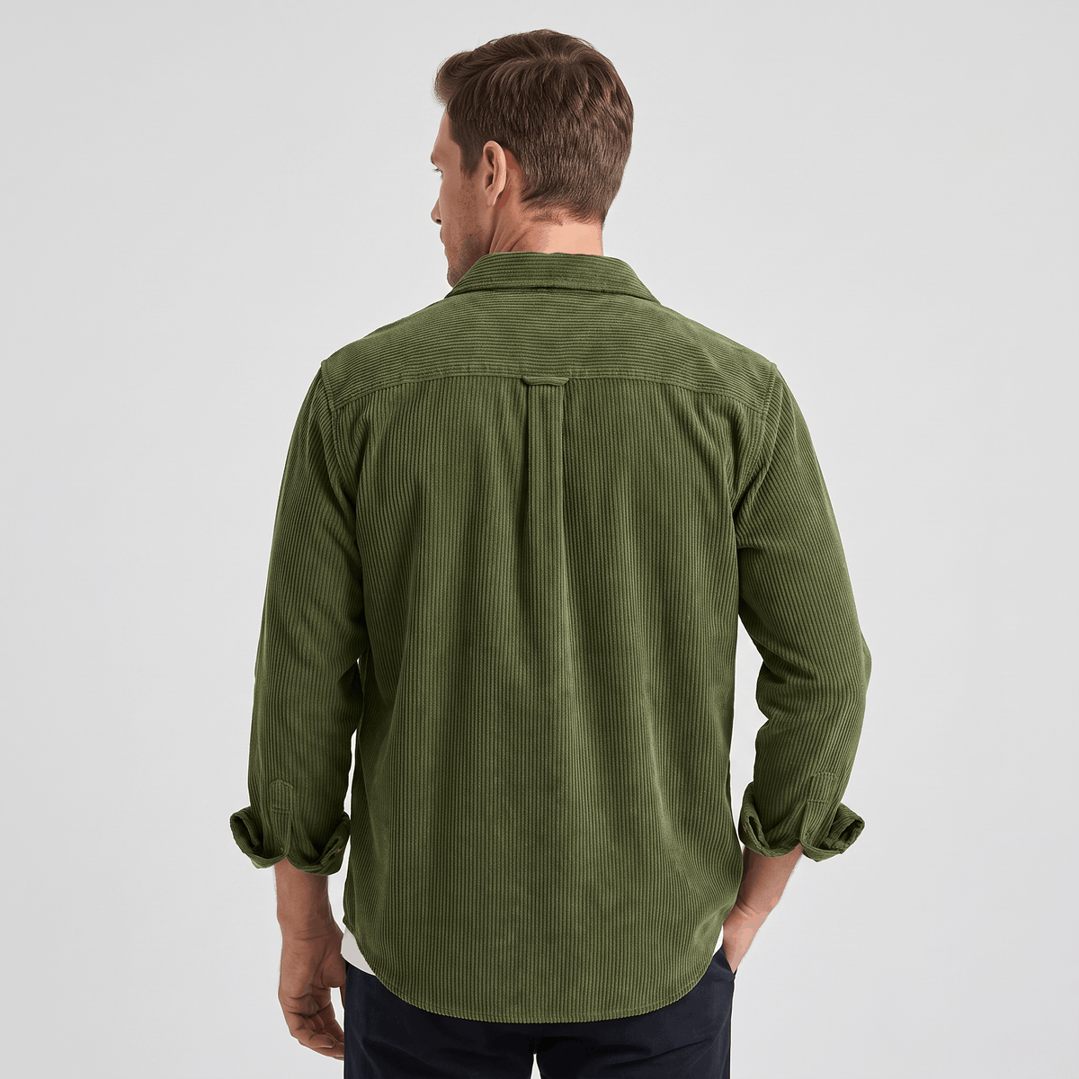 Cotton Corduroy Shirt in Relaxed Cut for Men
