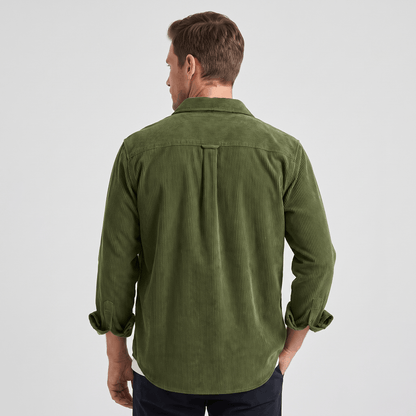Cotton Corduroy Shirt in Relaxed Cut for Men
