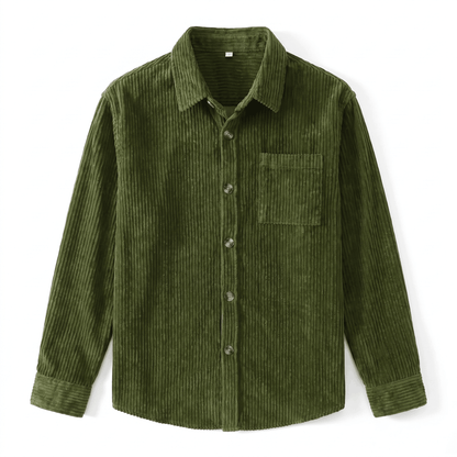Cotton Corduroy Shirt in Relaxed Cut for Men